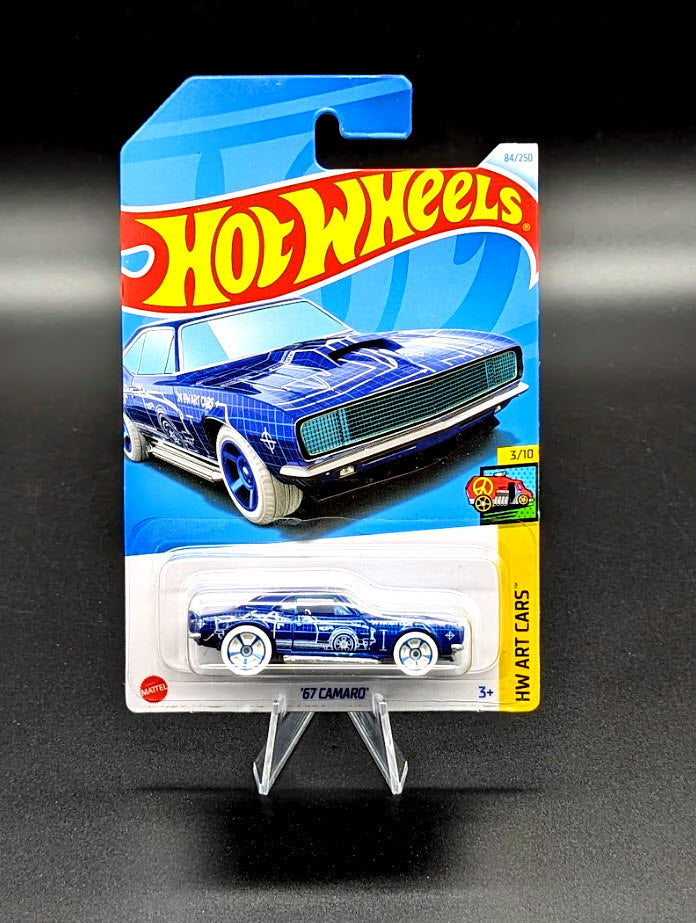 Hot Wheels '67 Camaro HW Art Cars 3/10 Die-Cast Car - 1:64 Scale, Blue, 84/250 Limited