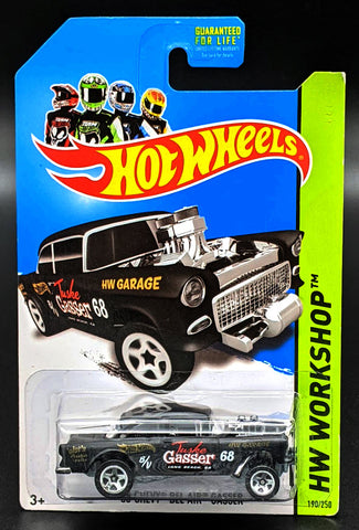 Hot Wheels 55 Chevy Black Bel Air Gasser