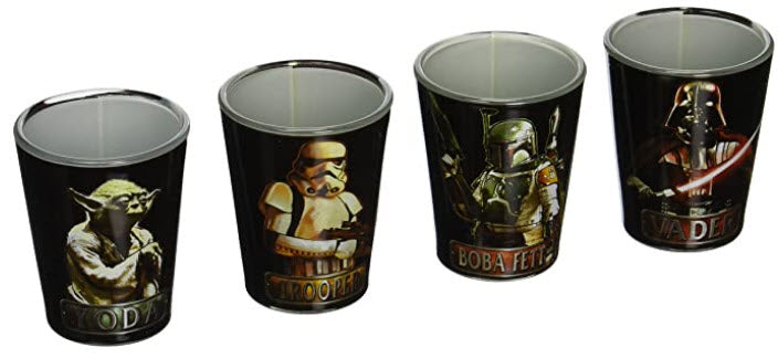 Star Wars Shot Glass Set – Characters (4-Pack) – Sweets and Geeks