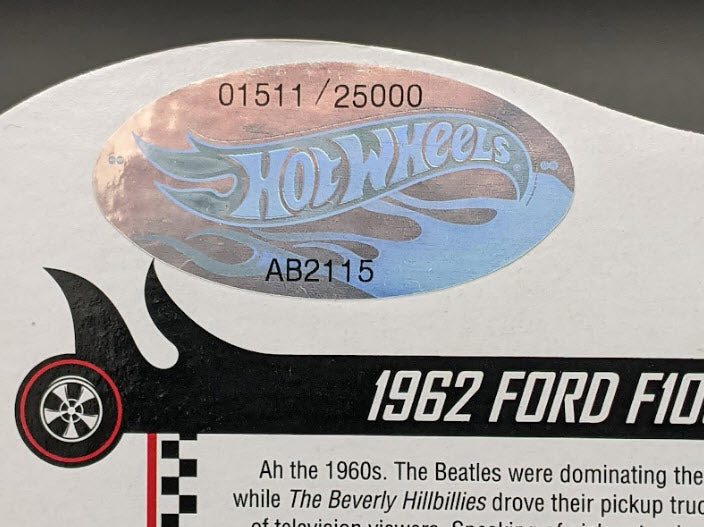 HOT WHEELS 2022 RLC 1962 FORD F100 TRUCK – Garcia Cards & Toys