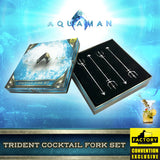 Aquaman Trident Silver Cocktail Fork Set Exclusive