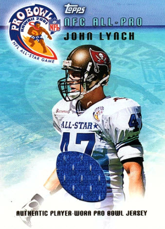 Topps 2001 John Lynch Pro Bowl Jersey Card