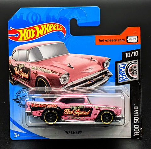 Hot Wheels Short Card 57 Pink Chevy