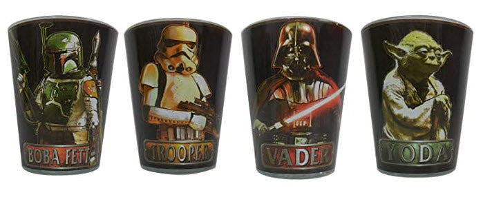 Star Wars Characters with Names Mini Glass 4-Pack